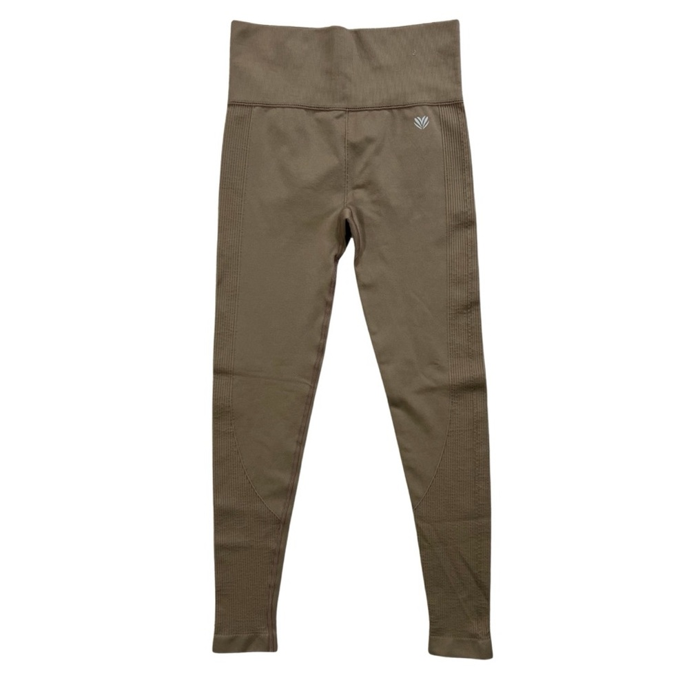 F21 Active Ribbed Leggings Size Small Tan Mocha Stretch